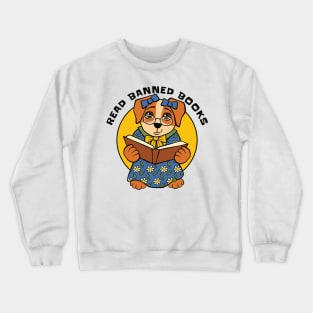 Read Banned Books Dog Crewneck Sweatshirt